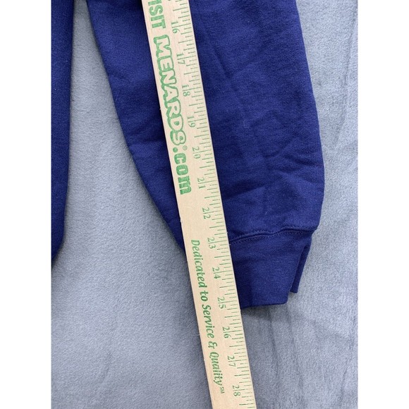 The Nope Face Hoodie Mens Size XL Blue Pockets Athleisure Whimsical Funny - Picture 4 of 16